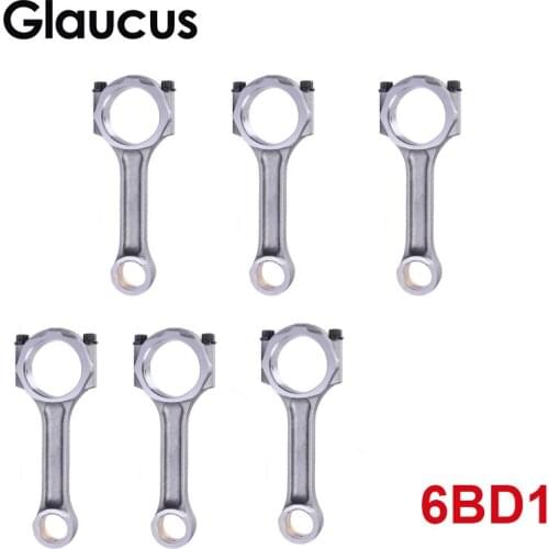 6pcs 6BD1 6BD1T 4BD1 4BD1T engine connecting rod con rod for Isuzu 5785CC 5.8L Isuzu ELF trucks 3.9L 1-12230104-1 1122301041