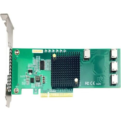 ANOL4PE08 Oculink SFF8611 to SFF8639 u.2 SSD exp controller Quadport 12Gbs PCIe 3.0 X8 (not with ssd and cable)