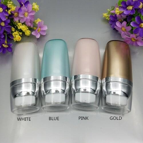 20PCS 30ml 50ml Airless Acrylic Bottle Jar Airless Cream Tube Cosmetic Container Tube For Face Hand Cream 4 Colors 30g 50g