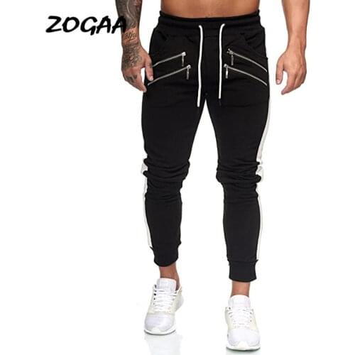 ZOGAA Pants Men Spring Summer New Mens Casual Trousers Zipper Fashion All-match Hot Basic Chic Low Waist Pencil Pant Streetwear
