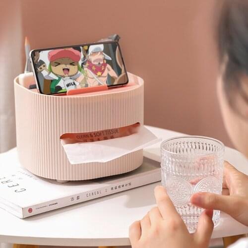 Napkin holder household living room dining room creative Kawii multi function remote control storage tissue box Drop Shipping