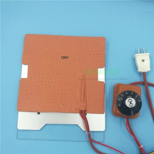 Flashforge finder 3D printer parts 120V/220V 250W silicone heater + aluminum base plate + glass heated bed DIY upgrade kit