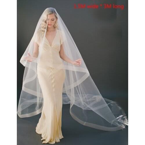 Veu de Noiva Bridal Waltz Veil 150CM 200CM 300CM One Layer Tulle Long Wedding Veil Mariage Bride Women Cheap Wedding Accessories