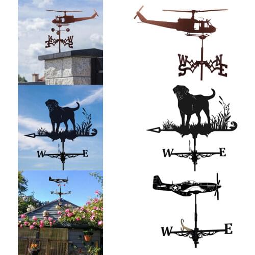 1pcs Weather Vane With Dog Figurine Weathervane Wind Vane Cupolas Yard Roof