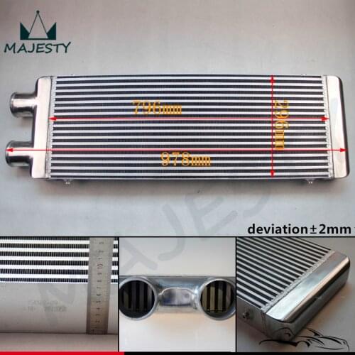 FMIC 3" Inlet & Outlet 1 Side Intercooler For Celica MR2 RX7 Eclipse Neon Alloy