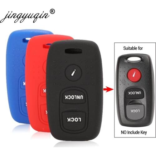 Jingyuqin Silicone Key Case For Mazda 2 3 Mazda6 323 626 MPV Protege 5 Fob 2+1 3 Buttons Car Keyless Remote Cover