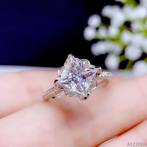 KJJEAXCMY Fine Jewelry 925 Sterling Silver Inlaid Mosang Diamond Gemstone Ladies New Ring Vintage Support Test Hot Selling