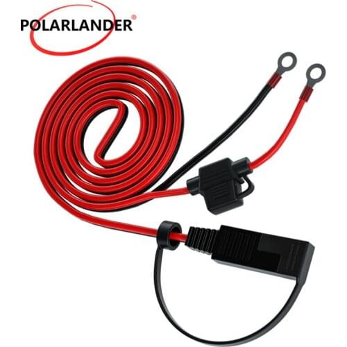 1.4M OT Terminal Cable+10A Fuse Red Black With SAE Socket With Waterproof & Dustproof Cover For Vehicles Mobile Phones IPad GPS