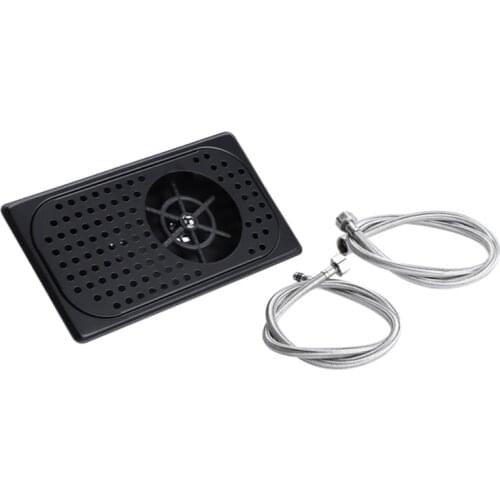 Pitcher Rinser Stainless Steel Bar Glass Rinser for Sink Cup Washer Spray Rinser for Hotel Cafe Restaurant Black