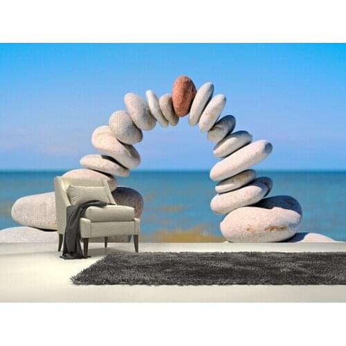 Custom photo wallpaper, Pebble Arch 3D wallpaper murals for the sitting room bedroom TV wall PVC wallpaper papel de parede