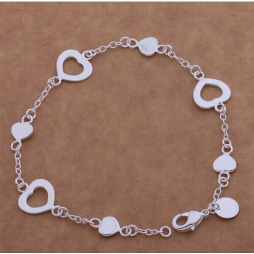 AH068 Hot sterling bracelet, sterling fashion jewelry elegant unsurpassed heart /ajkajara axmajota silver color