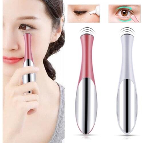 Portable Electric Eye Massage Pen Device Dark Circle Facials Vibration Thin Face Magic Stick Anti Bag Pouch Wrinkle Do Wholesale
