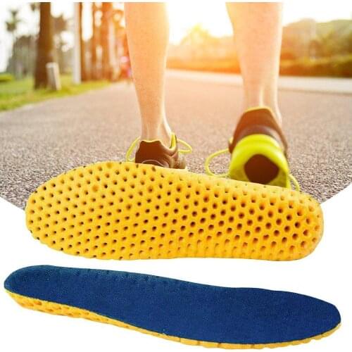 Stretch Breathable Deodorant Running Cushion Insoles Orthopedic Memory Foam Sport Woman Men Shoes Feet Soles Pad