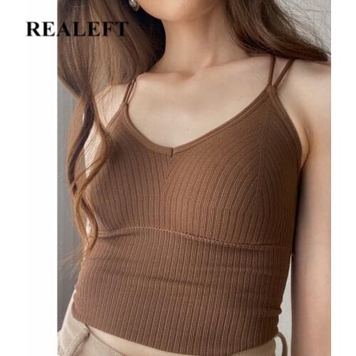 REALEFT Women's Crop Tops