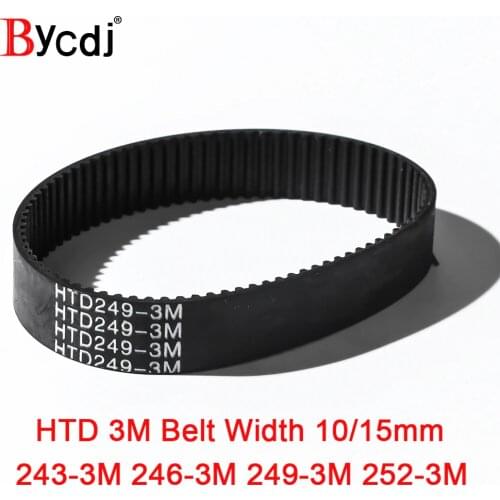 Arc HTD 3M Timing belt C= 243 246 249 252 width 6-25mm Teeth 81 82 83 84 HTD3M synchronous pulley 243-3M 246-3M 249-3M 252-3M