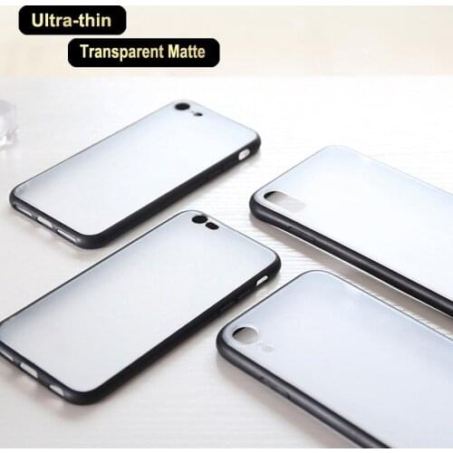 Luxury Transparent Matte Surface Soft TPU Phone Case For INFINIX S4 Hot 7 7pro Smart 2 3Plus Clear Protection Cover Black Border