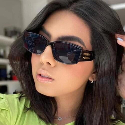 2021 Vintage Rectangle Shades Fashion Brand Designer Square Sunglasses Women Luxury Big Frame Sun Glasses Female UV400