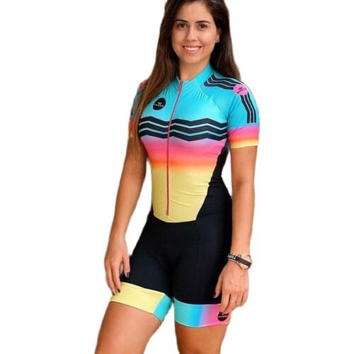 Invicto Sport Triathlon Skinsuit Jumpsuits Racing Suit Women Outdoor Cycling Sportswear Sun Resistant Roupa Ciclismo Feminina