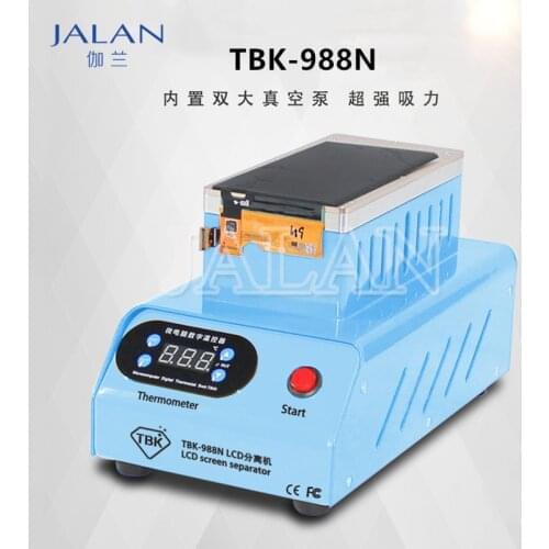 TBK 988N LCD Separator Heating Separating Machine 7inch Cleaning Glue Remove Glass machine For Mobile Phone Repair Good Suction