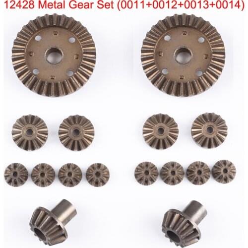 Wltoys 12428 12429 RC Car Spare Parts Upgrade Metal Gear 30T 24T 12T Differential Large Gear Driving Gear 0011/0012/0013/0014