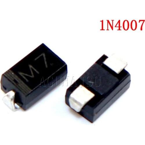100PCS DIODE M7 1N4007 SMD 1A 1000V IN4007 Rectifier Diode