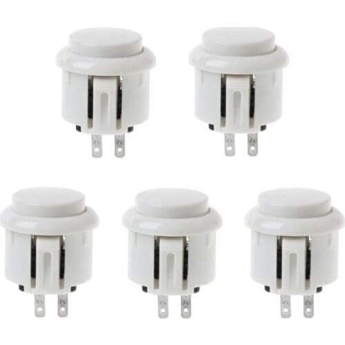 5pcs 24mm Arcade Game Round Button Built-in Small Micro Switch For Jamma Mame A0KA