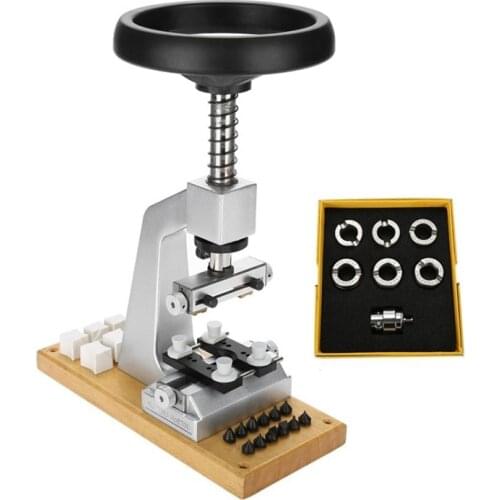 5700 Bench Watch Back Case Opener Wristwatch Tool Back Opener with 6 Dies for Watch Repair Parts Tools for Watchmakers