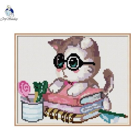 5D Diamond Painting Kit Cute Cartoon Kitten Animal Pattern Mosaic DIY Square and Round Diamond Embroidery Rhinestones Home Decor
