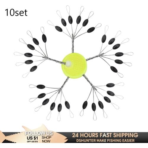 60pcs 10 Group Set High Quality Rubber Space Beans For Sea Carp Fly Fishing Black Rubber Oval Stopper Fishing Bobber Float