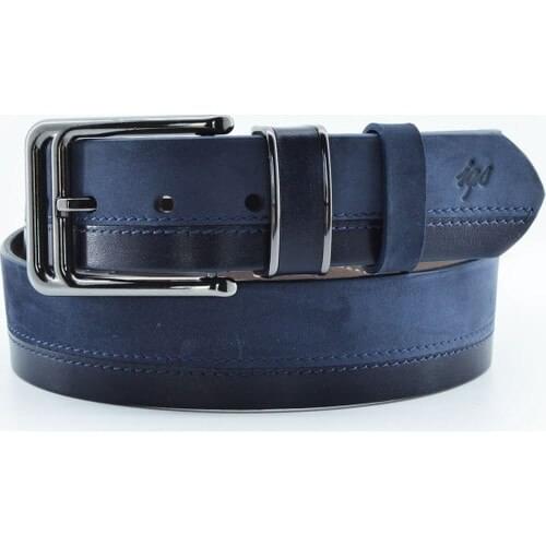 Ages Male Leather Belt İ006 A 1018 Navy Blue