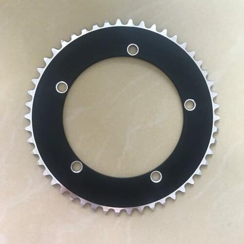 Fixed Gear Chainring Track Bike Chain Wheel 144 BCD 1/8" Bicycle Single Speed 46T 48T 50T 52T 53T 54T 55T 56T Aluminum Alloy CNC