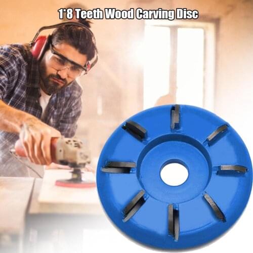 8 Teeth Wood Carving Disc 90MM Woodworking Milling Cutter Tool Polishing Wheel for 16MM Aperture Angle Grinder