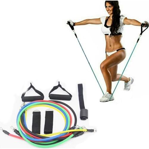 11-Piece Resistance Band Home Gym Strength Training Traction Rope Yoga Tension Band Fitness Equipment