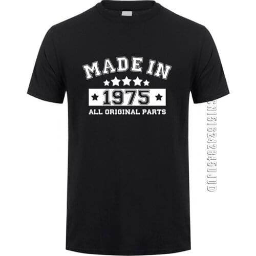Made In 1975 Men T Shirt Summer Cotton O Neck Birthday Gift Tshirt Tops Funny Man T-shirts