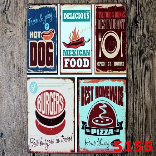 Hot sale Ice cream cake Vintage Metal Sign Metal tin sign Bar Wall art craft metal art Plaques for home store bar 20x30cm