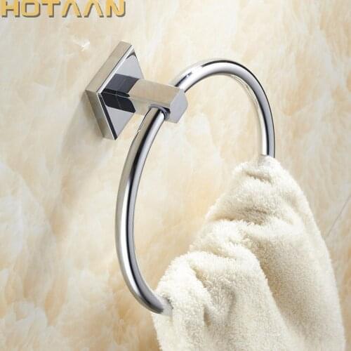 HOT SELLING, FREE SHIPPING, Bathroom towel holder, solid brass Wall-Mounted Round Towel Rings ,Towel Rack,YT-11491