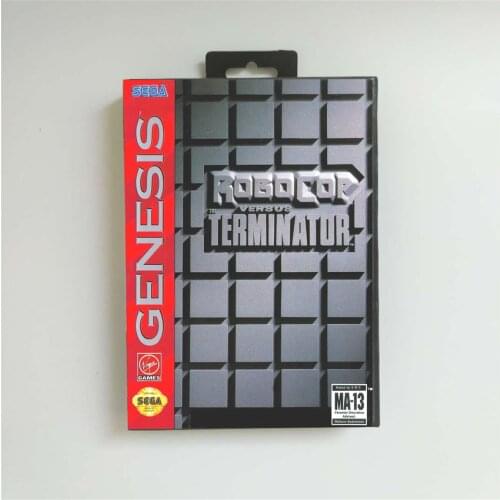 Robocop Versus the Terminator - USA Cover With Retail Box 16 Bit MD Game Card for Sega Megadrive Genesis Video Game Console