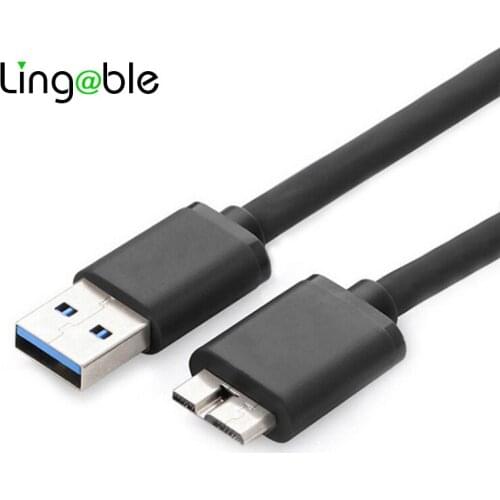Lingable Micro USB 3.0 Cable Data Sync Fast Charging Cables USB 3.0 Mobile Phone Cabo for Samsung Note3 Toshiba Hard Disk 1m