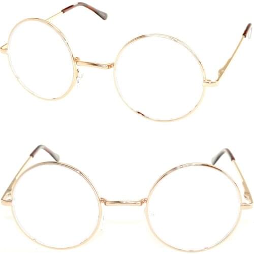 Gold Frame Spring Hinge Retro Round Reading Glasses +0.75 +1 +1.25 +1.5 +1.75 +2 +2.25 +2.5 +2.75 +3 +3.25 +3.5 +3.75 +4 To +6