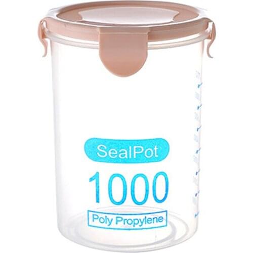 Kitchen Food Container Seal Pot Tea Coffee Candy Storage Tank Plastic Cereals Snacks Box Cookie Canister Jars For Spices CNIM Ho