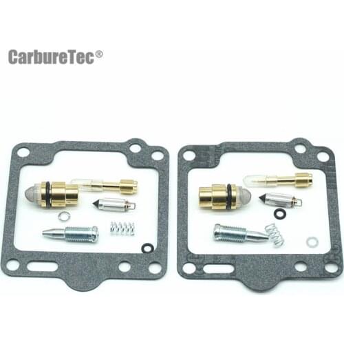 For Yamaha Virago XV750 XV1100 XV 750 1100 Carburetor Repair Kit Rebuild Chamber Seal Float Valve Pilot Screws Part 2 Sets