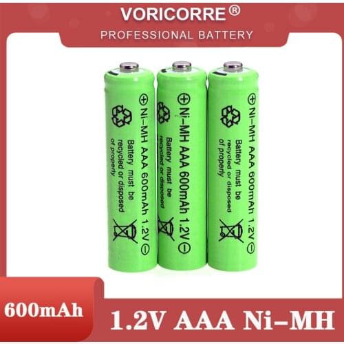 3pcs 1.2v NI-MH AAA Batteries 600mAh Rechargeable nimh Battery 1.2V Ni-Mh aaa For Electric remote Control car Toy RC ues