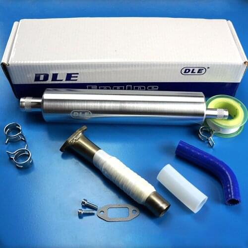 Original DLE Long Muffler Canister Exhaust Set & Parts for DLE20RA Gasoline Engine
