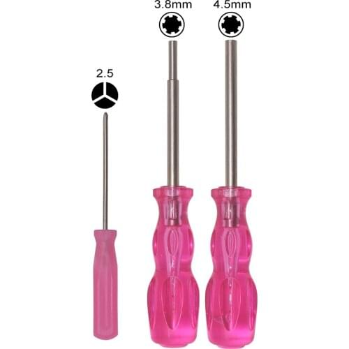3 in 1 New 2.5 Y Triwing 3.8 4.5 mm Security Screwdriver for Nintendo NES SNES NGC SEGA Game Cartridge Power Supply Repair Tool