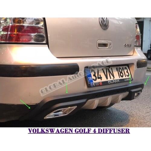 For Vw Volkswagen Golf 4 Diffuser 1998 1999 2000 2001 2002 2003 2004 Rear Bumper Extension Attachment Car Auto Universal Sport