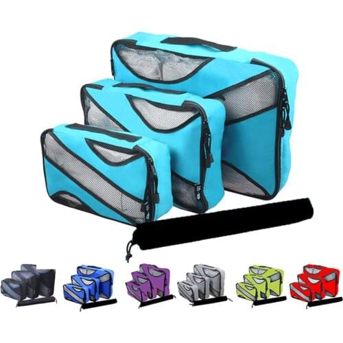 Tidy Organizer Travel Bag Waterproof Set Clothes Compression Storage Travel Bag Luggage Nylon Mesh Travel Bag Suitcase Clothes