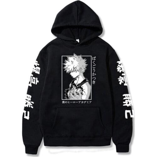 Anime My Hero Academia Bakugou Katsuki Unisex Hoodie Printed Men/women Hoodie Long Sleeve Hip Hop Streetswear Hoodies