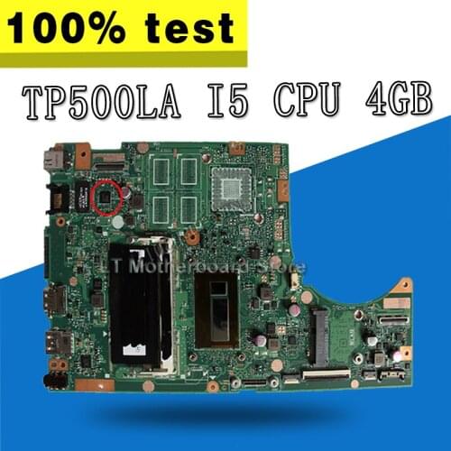 TP500LA Motherboard 4GB RAM I5 CPU For Asus TP500L TP500LN laptop Motherboard TP500LA Mainboard TP500LA Motherboard test 100% ok