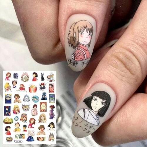 TSC-278 Newest anime design series 3d Nail Art Stickers Decal Template diy nail tool decorations