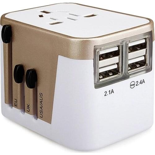 Universal International Plug Adapter With 4 USB Port World Travel AC Power Charger with AU US UK EU 100-250V 304